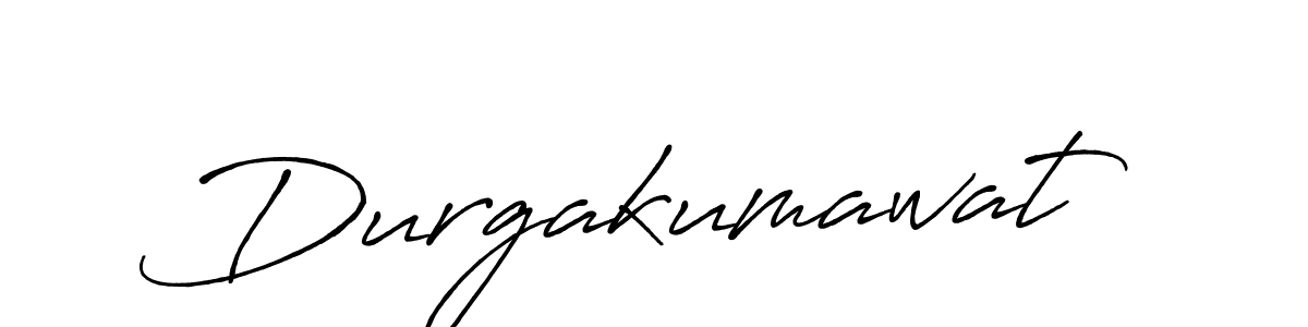 How to make Durgakumawat name signature. Use Antro_Vectra_Bolder style for creating short signs online. This is the latest handwritten sign. Durgakumawat signature style 7 images and pictures png