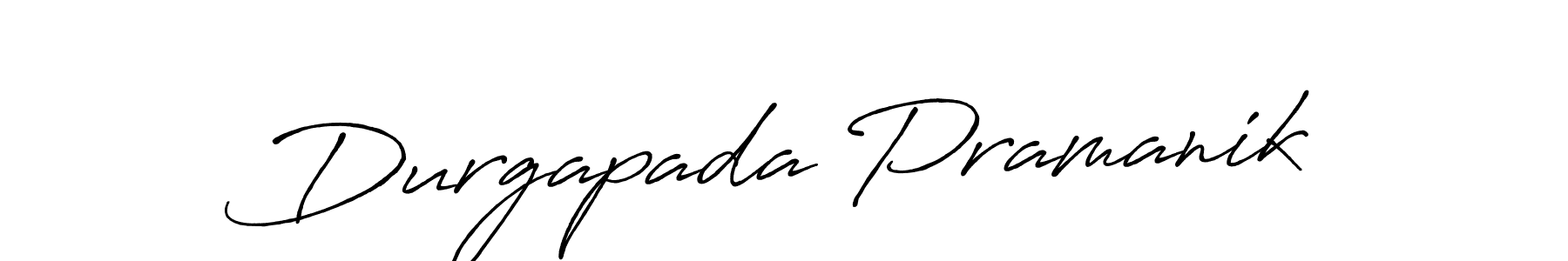 How to make Durgapada Pramanik name signature. Use Antro_Vectra_Bolder style for creating short signs online. This is the latest handwritten sign. Durgapada Pramanik signature style 7 images and pictures png