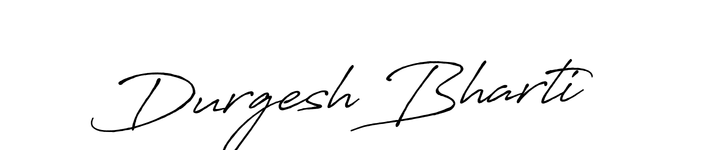 Make a beautiful signature design for name Durgesh Bharti. With this signature (Antro_Vectra_Bolder) style, you can create a handwritten signature for free. Durgesh Bharti signature style 7 images and pictures png