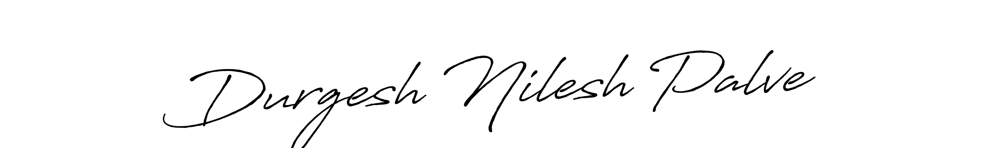 How to make Durgesh Nilesh Palve name signature. Use Antro_Vectra_Bolder style for creating short signs online. This is the latest handwritten sign. Durgesh Nilesh Palve signature style 7 images and pictures png
