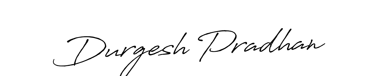 Make a beautiful signature design for name Durgesh Pradhan. With this signature (Antro_Vectra_Bolder) style, you can create a handwritten signature for free. Durgesh Pradhan signature style 7 images and pictures png