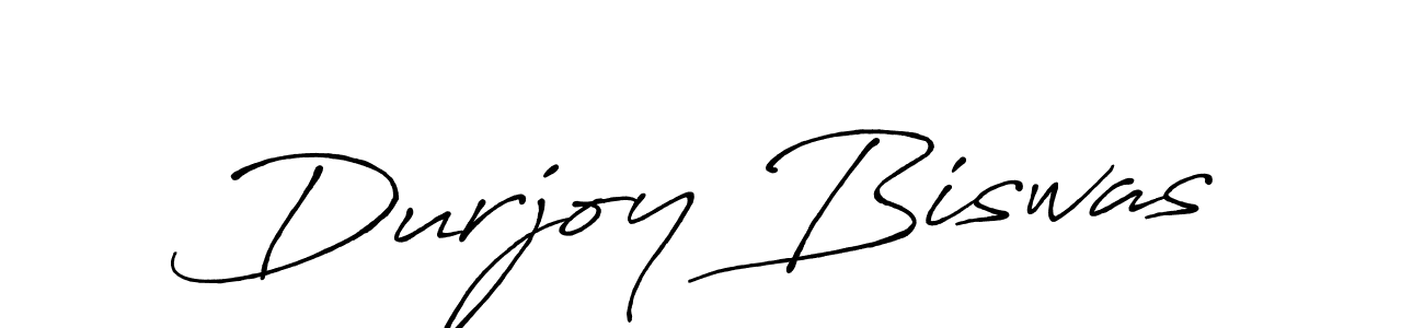 Create a beautiful signature design for name Durjoy Biswas. With this signature (Antro_Vectra_Bolder) fonts, you can make a handwritten signature for free. Durjoy Biswas signature style 7 images and pictures png