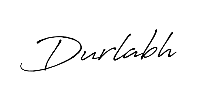 Design your own signature with our free online signature maker. With this signature software, you can create a handwritten (Antro_Vectra_Bolder) signature for name Durlabh. Durlabh signature style 7 images and pictures png