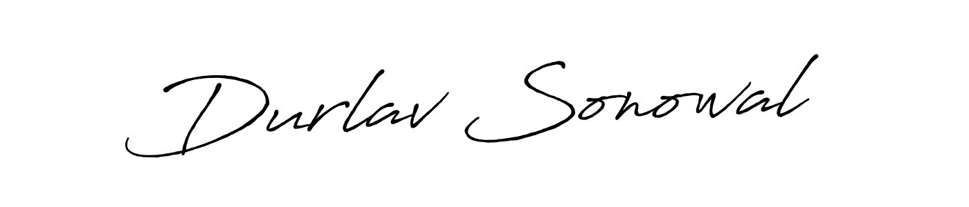 Durlav Sonowal stylish signature style. Best Handwritten Sign (Antro_Vectra_Bolder) for my name. Handwritten Signature Collection Ideas for my name Durlav Sonowal. Durlav Sonowal signature style 7 images and pictures png