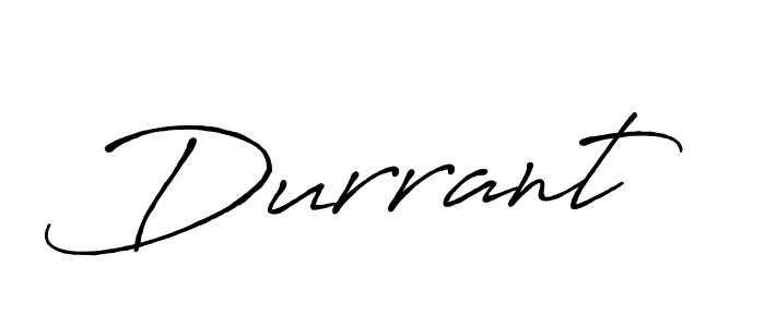 Make a beautiful signature design for name Durrant. With this signature (Antro_Vectra_Bolder) style, you can create a handwritten signature for free. Durrant signature style 7 images and pictures png