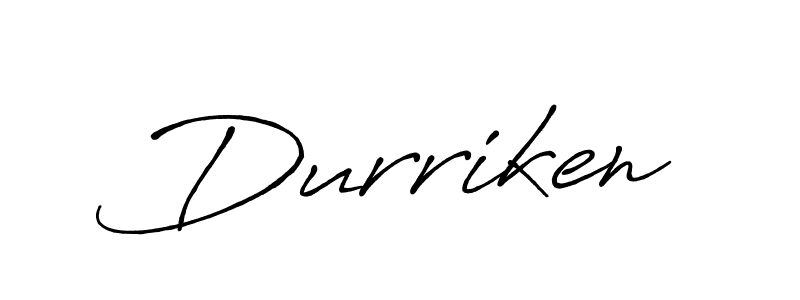 Make a beautiful signature design for name Durriken. With this signature (Antro_Vectra_Bolder) style, you can create a handwritten signature for free. Durriken signature style 7 images and pictures png