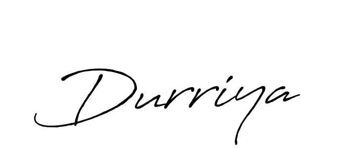 Design your own signature with our free online signature maker. With this signature software, you can create a handwritten (Antro_Vectra_Bolder) signature for name Durriya. Durriya signature style 7 images and pictures png