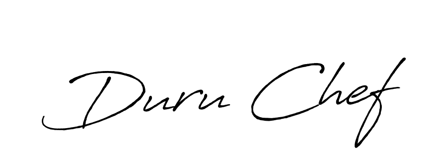 Design your own signature with our free online signature maker. With this signature software, you can create a handwritten (Antro_Vectra_Bolder) signature for name Duru Chef. Duru Chef signature style 7 images and pictures png