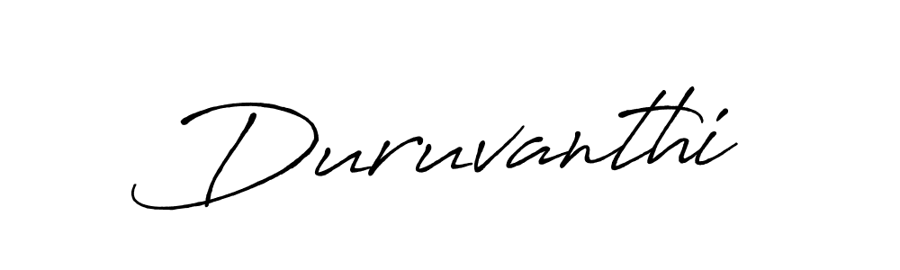 Duruvanthi stylish signature style. Best Handwritten Sign (Antro_Vectra_Bolder) for my name. Handwritten Signature Collection Ideas for my name Duruvanthi. Duruvanthi signature style 7 images and pictures png