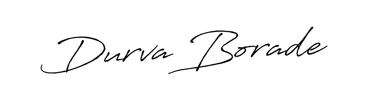 The best way (Antro_Vectra_Bolder) to make a short signature is to pick only two or three words in your name. The name Durva Borade include a total of six letters. For converting this name. Durva Borade signature style 7 images and pictures png