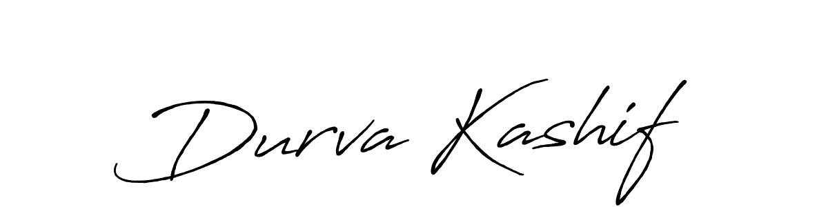 Make a beautiful signature design for name Durva Kashif. With this signature (Antro_Vectra_Bolder) style, you can create a handwritten signature for free. Durva Kashif signature style 7 images and pictures png