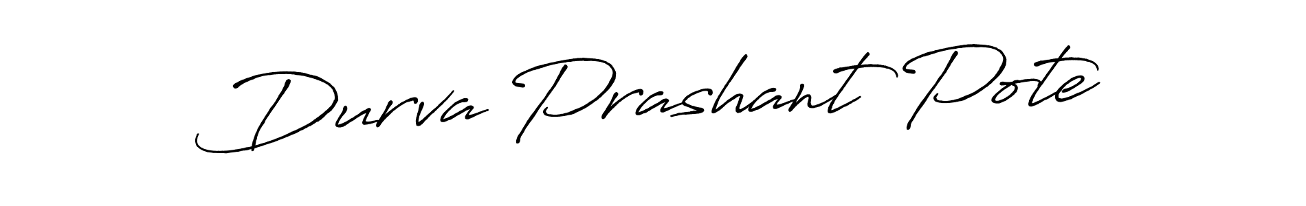 Antro_Vectra_Bolder is a professional signature style that is perfect for those who want to add a touch of class to their signature. It is also a great choice for those who want to make their signature more unique. Get Durva Prashant Pote name to fancy signature for free. Durva Prashant Pote signature style 7 images and pictures png