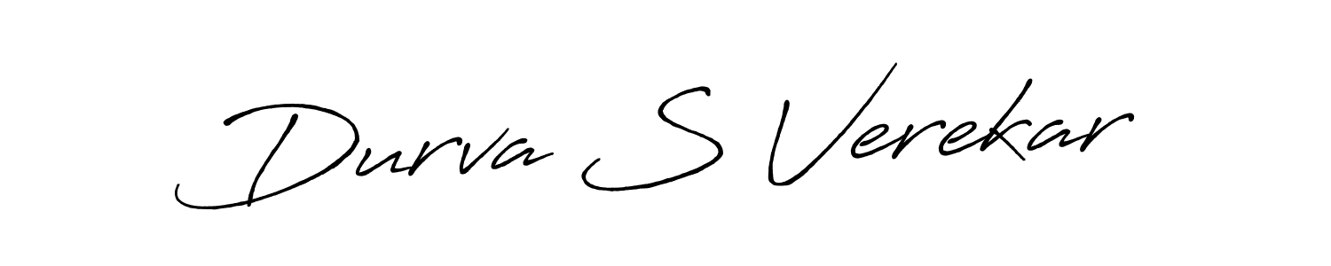 The best way (Antro_Vectra_Bolder) to make a short signature is to pick only two or three words in your name. The name Durva S Verekar include a total of six letters. For converting this name. Durva S Verekar signature style 7 images and pictures png
