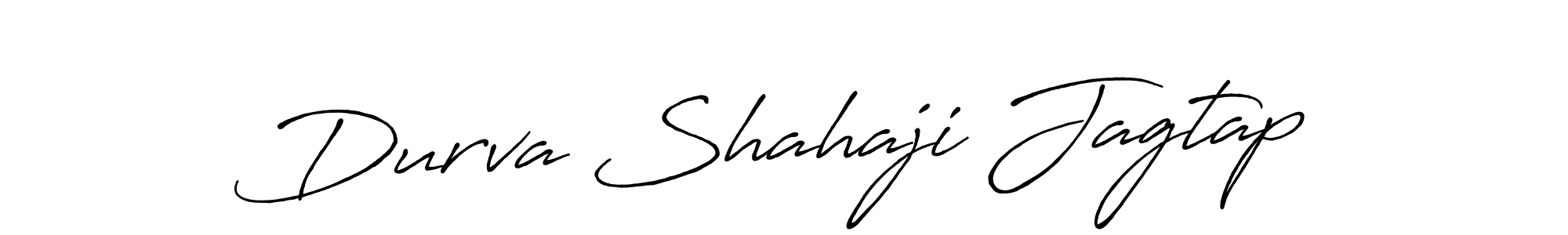 Use a signature maker to create a handwritten signature online. With this signature software, you can design (Antro_Vectra_Bolder) your own signature for name Durva Shahaji Jagtap. Durva Shahaji Jagtap signature style 7 images and pictures png