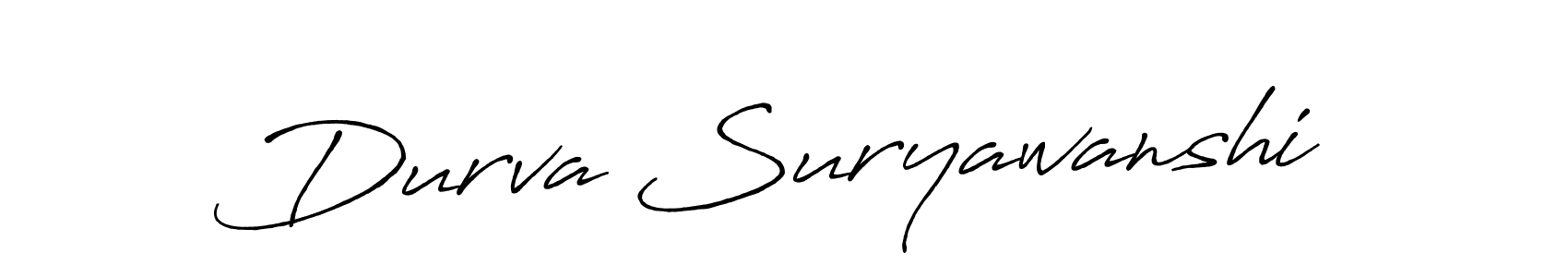 Similarly Antro_Vectra_Bolder is the best handwritten signature design. Signature creator online .You can use it as an online autograph creator for name Durva Suryawanshi. Durva Suryawanshi signature style 7 images and pictures png