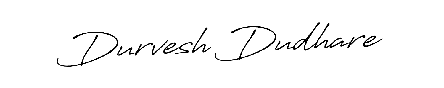 Create a beautiful signature design for name Durvesh Dudhare. With this signature (Antro_Vectra_Bolder) fonts, you can make a handwritten signature for free. Durvesh Dudhare signature style 7 images and pictures png