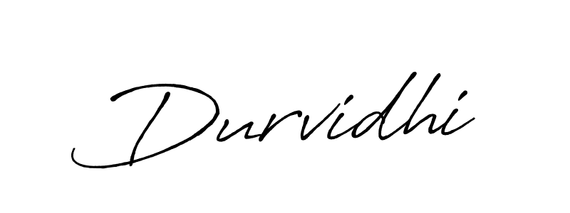 Create a beautiful signature design for name Durvidhi. With this signature (Antro_Vectra_Bolder) fonts, you can make a handwritten signature for free. Durvidhi signature style 7 images and pictures png