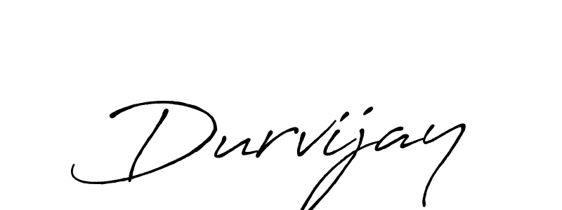 How to make Durvijay name signature. Use Antro_Vectra_Bolder style for creating short signs online. This is the latest handwritten sign. Durvijay signature style 7 images and pictures png