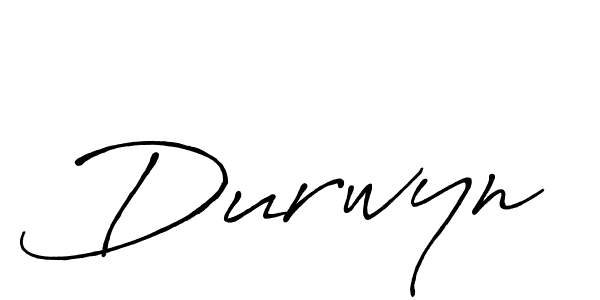 Durwyn stylish signature style. Best Handwritten Sign (Antro_Vectra_Bolder) for my name. Handwritten Signature Collection Ideas for my name Durwyn. Durwyn signature style 7 images and pictures png