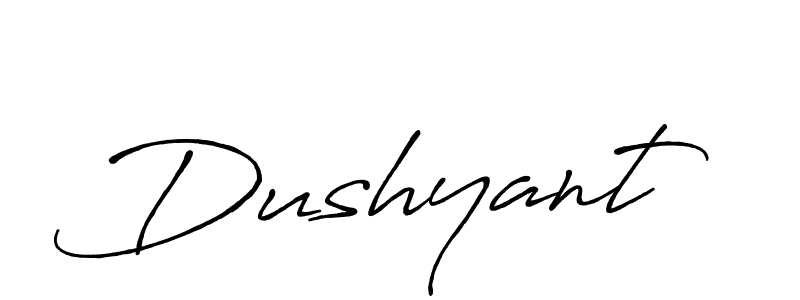 Also we have Dushyant name is the best signature style. Create professional handwritten signature collection using Antro_Vectra_Bolder autograph style. Dushyant signature style 7 images and pictures png
