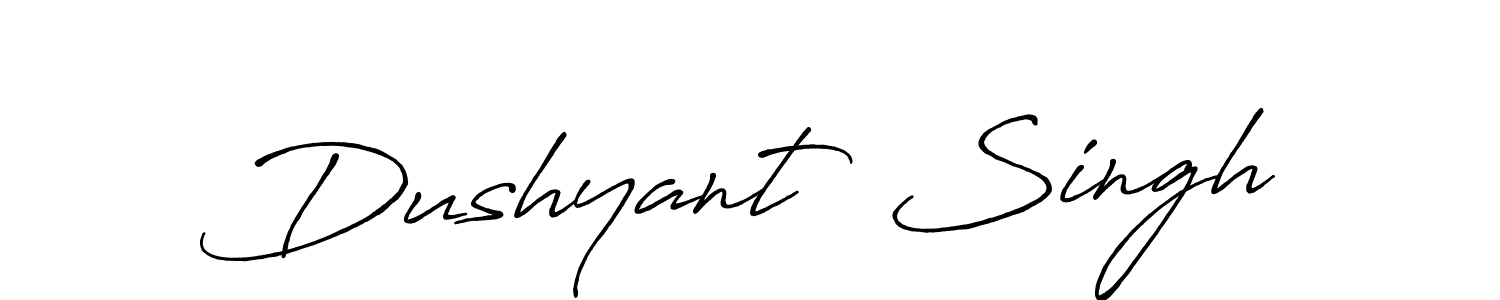 How to make Dushyant  Singh name signature. Use Antro_Vectra_Bolder style for creating short signs online. This is the latest handwritten sign. Dushyant  Singh signature style 7 images and pictures png