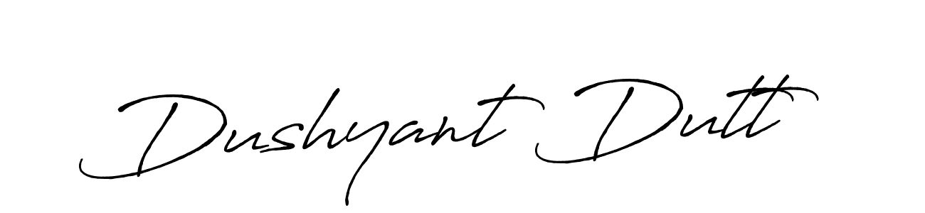 Dushyant Dutt stylish signature style. Best Handwritten Sign (Antro_Vectra_Bolder) for my name. Handwritten Signature Collection Ideas for my name Dushyant Dutt. Dushyant Dutt signature style 7 images and pictures png