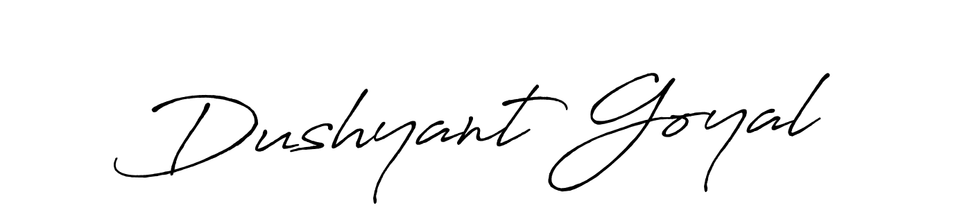 This is the best signature style for the Dushyant Goyal name. Also you like these signature font (Antro_Vectra_Bolder). Mix name signature. Dushyant Goyal signature style 7 images and pictures png