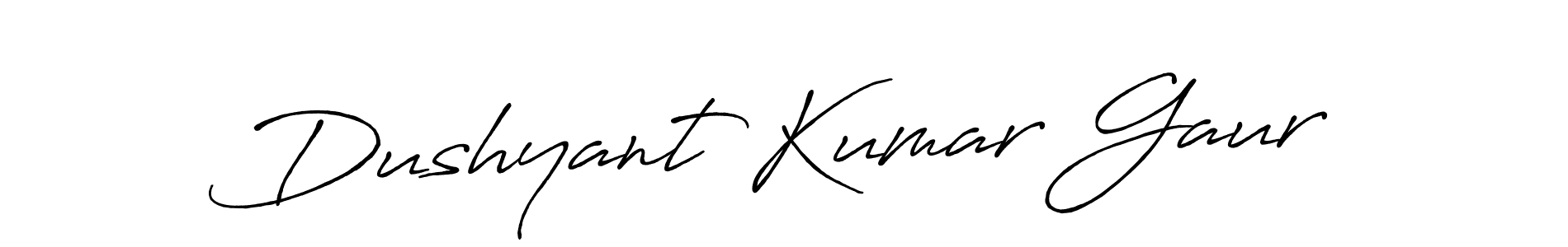 How to make Dushyant Kumar Gaur signature? Antro_Vectra_Bolder is a professional autograph style. Create handwritten signature for Dushyant Kumar Gaur name. Dushyant Kumar Gaur signature style 7 images and pictures png