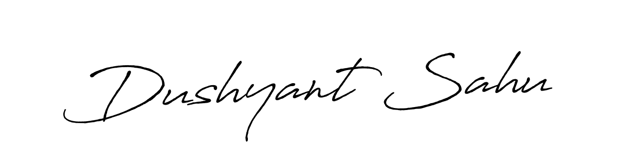 How to make Dushyant Sahu signature? Antro_Vectra_Bolder is a professional autograph style. Create handwritten signature for Dushyant Sahu name. Dushyant Sahu signature style 7 images and pictures png