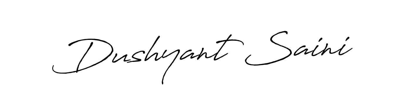 It looks lik you need a new signature style for name Dushyant Saini. Design unique handwritten (Antro_Vectra_Bolder) signature with our free signature maker in just a few clicks. Dushyant Saini signature style 7 images and pictures png