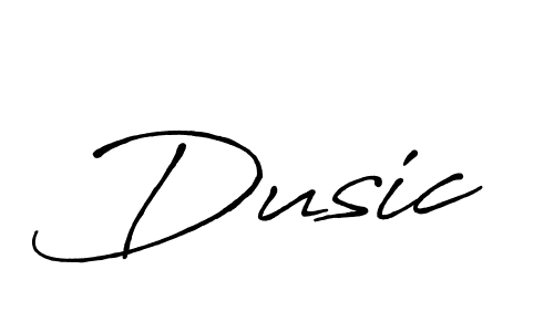 Make a beautiful signature design for name Dusic. With this signature (Antro_Vectra_Bolder) style, you can create a handwritten signature for free. Dusic signature style 7 images and pictures png