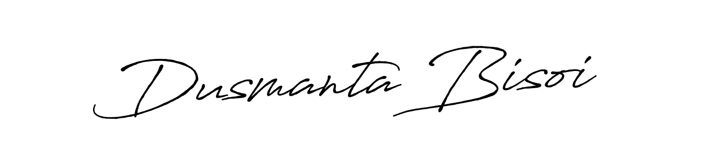 Make a beautiful signature design for name Dusmanta Bisoi. With this signature (Antro_Vectra_Bolder) style, you can create a handwritten signature for free. Dusmanta Bisoi signature style 7 images and pictures png