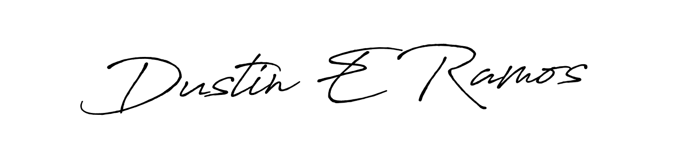 Create a beautiful signature design for name Dustin E Ramos. With this signature (Antro_Vectra_Bolder) fonts, you can make a handwritten signature for free. Dustin E Ramos signature style 7 images and pictures png