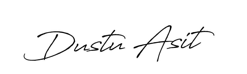 How to make Dustu Asit signature? Antro_Vectra_Bolder is a professional autograph style. Create handwritten signature for Dustu Asit name. Dustu Asit signature style 7 images and pictures png