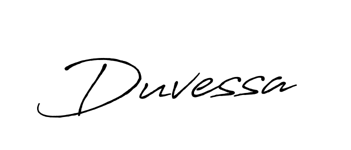 Make a beautiful signature design for name Duvessa. With this signature (Antro_Vectra_Bolder) style, you can create a handwritten signature for free. Duvessa signature style 7 images and pictures png