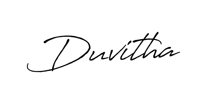 Use a signature maker to create a handwritten signature online. With this signature software, you can design (Antro_Vectra_Bolder) your own signature for name Duvitha. Duvitha signature style 7 images and pictures png