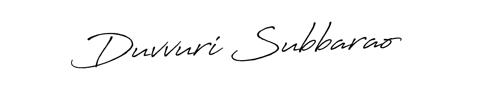 Make a beautiful signature design for name Duvvuri Subbarao. With this signature (Antro_Vectra_Bolder) style, you can create a handwritten signature for free. Duvvuri Subbarao signature style 7 images and pictures png