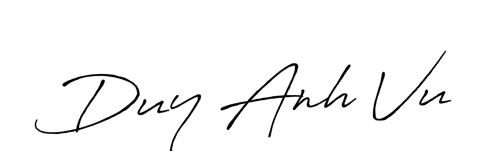 Make a beautiful signature design for name Duy Anh Vu. With this signature (Antro_Vectra_Bolder) style, you can create a handwritten signature for free. Duy Anh Vu signature style 7 images and pictures png