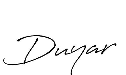 Create a beautiful signature design for name Duyar. With this signature (Antro_Vectra_Bolder) fonts, you can make a handwritten signature for free. Duyar signature style 7 images and pictures png
