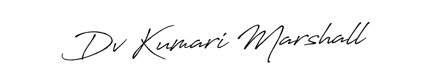 Dv Kumari Marshall stylish signature style. Best Handwritten Sign (Antro_Vectra_Bolder) for my name. Handwritten Signature Collection Ideas for my name Dv Kumari Marshall. Dv Kumari Marshall signature style 7 images and pictures png