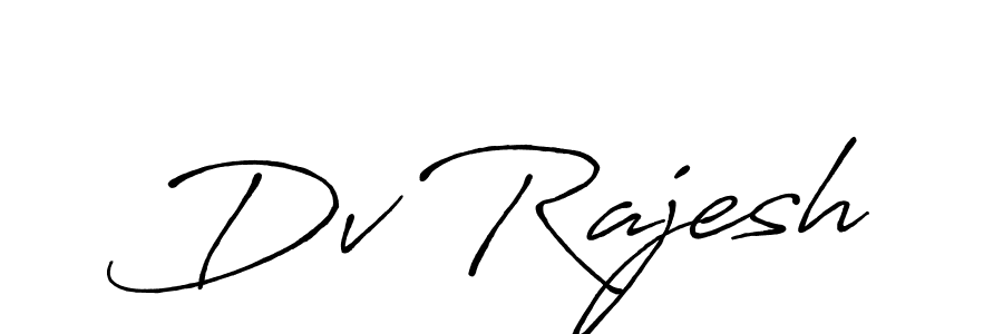 Make a beautiful signature design for name Dv Rajesh. With this signature (Antro_Vectra_Bolder) style, you can create a handwritten signature for free. Dv Rajesh signature style 7 images and pictures png