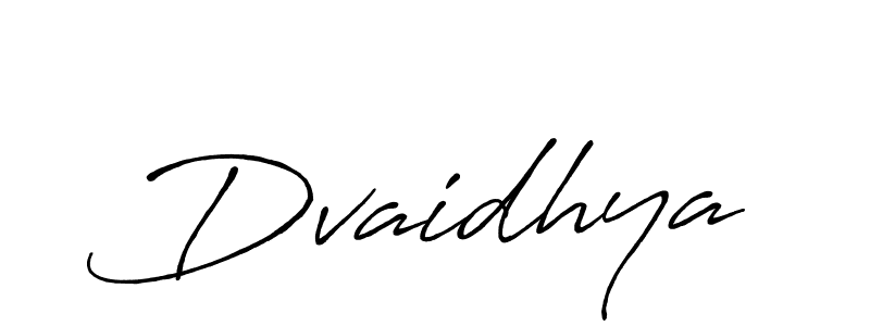 Create a beautiful signature design for name Dvaidhya. With this signature (Antro_Vectra_Bolder) fonts, you can make a handwritten signature for free. Dvaidhya signature style 7 images and pictures png