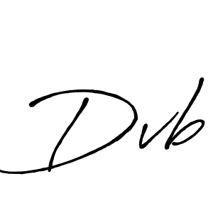 Create a beautiful signature design for name Dvb. With this signature (Antro_Vectra_Bolder) fonts, you can make a handwritten signature for free. Dvb signature style 7 images and pictures png