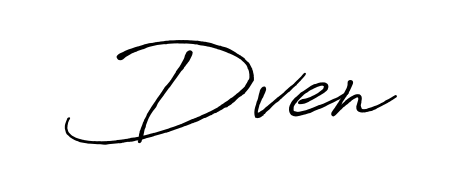 Give your name Dven an exquisite flair with the Antro_Vectra_Bolder script font. Ideal for contracts, resumes, and formal letterheads. Dven signature style 7 images and pictures png