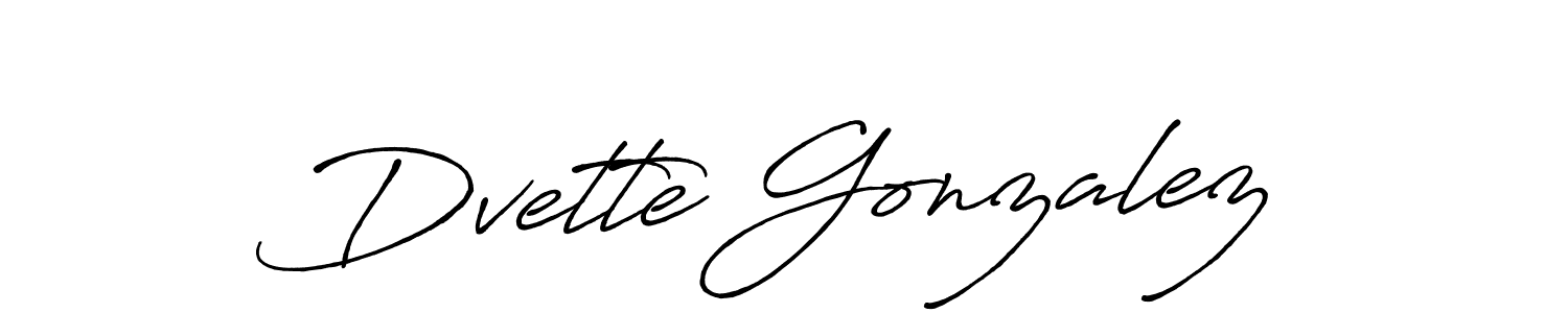 It looks lik you need a new signature style for name Dvette Gonzalez. Design unique handwritten (Antro_Vectra_Bolder) signature with our free signature maker in just a few clicks. Dvette Gonzalez signature style 7 images and pictures png