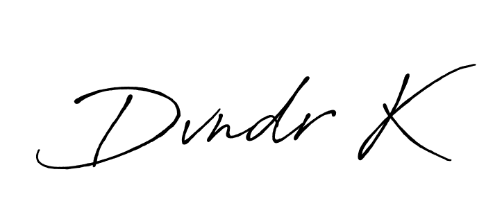 Also You can easily find your signature by using the search form. We will create Dvndr K name handwritten signature images for you free of cost using Antro_Vectra_Bolder sign style. Dvndr K signature style 7 images and pictures png
