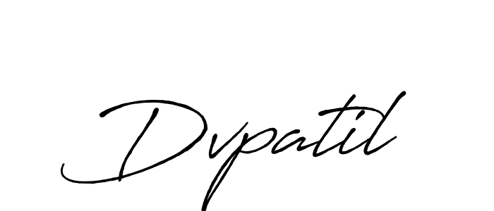 Make a beautiful signature design for name Dvpatil. With this signature (Antro_Vectra_Bolder) style, you can create a handwritten signature for free. Dvpatil signature style 7 images and pictures png