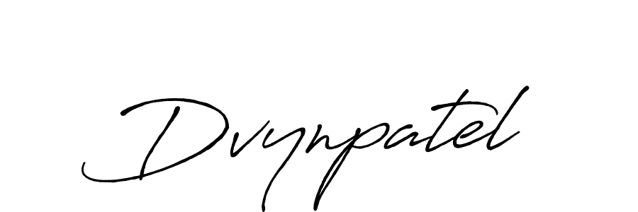 How to make Dvynpatel name signature. Use Antro_Vectra_Bolder style for creating short signs online. This is the latest handwritten sign. Dvynpatel signature style 7 images and pictures png