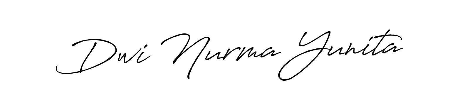 Make a beautiful signature design for name Dwi Nurma Yunita. With this signature (Antro_Vectra_Bolder) style, you can create a handwritten signature for free. Dwi Nurma Yunita signature style 7 images and pictures png