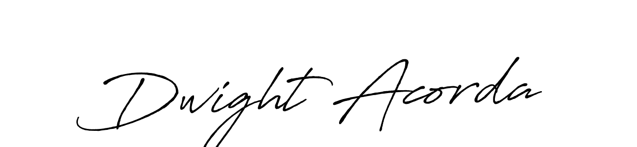 Use a signature maker to create a handwritten signature online. With this signature software, you can design (Antro_Vectra_Bolder) your own signature for name Dwight Acorda. Dwight Acorda signature style 7 images and pictures png